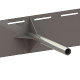 Mounting bracket for flat roof guardrailing